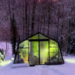 Une serre Myfood sous la neige